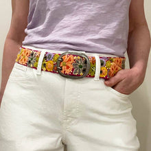 Load image into Gallery viewer, Wildflowers Embroidered Wool Belt