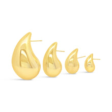 Load image into Gallery viewer, 18K Gold and Rhodium Filled Teardrop Dangle Earrings