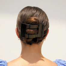 Load image into Gallery viewer, Flat Rectangle Hair Clip | Large | Jet Black