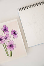 Load image into Gallery viewer, Floral Watercoloring Book - Outlines with Video Tutorials
