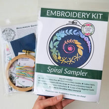 Load image into Gallery viewer, Spiral Sampler Beginner Embroidery Kit
