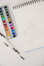 Load image into Gallery viewer, Landscape Watercoloring Book-21Outlines with Video Tutorials