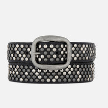 Load image into Gallery viewer, Britta | Vintage Silver Buckle Studded Leather Belt Women