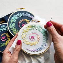 Load image into Gallery viewer, Spiral Sampler Beginner Embroidery Kit