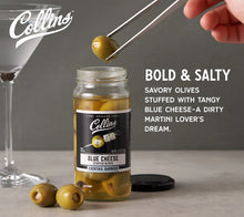 Load image into Gallery viewer, Blue Cheese Cocktail Olives by Collins