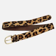 Load image into Gallery viewer, Amsterdam Heritage Diane Gold Buckle Leopard Calf Hair Leather Belt