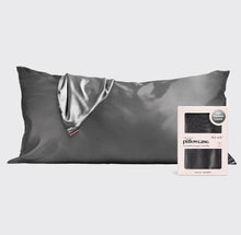 Load image into Gallery viewer, Kitsch Satin Pillowcase in Charcoal