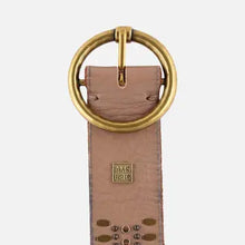 Load image into Gallery viewer, Amsterdam Heritage Soraya Gild Circle Buckle Studded Leather Belt