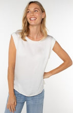 Load image into Gallery viewer, Liverpool Los Angeles Sleeveless Woven Knit Top in Navy or Whipped Cream