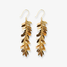 Load image into Gallery viewer, Samantha Leaf Cluster Long Dangle Earrings