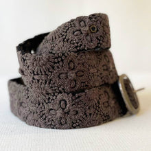 Load image into Gallery viewer, Midnight Oasis Embroidered Wool Belt