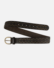 Load image into Gallery viewer, Demi | Oval Buckle Leather Studded Belt