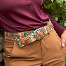 Load image into Gallery viewer, Autumn Sonata Embroidered Wool Belt
