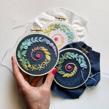 Load image into Gallery viewer, Spiral Sampler Beginner Embroidery Kit