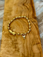 Load image into Gallery viewer, Locally Made Ball Chain Bracelet with Heart Charm
