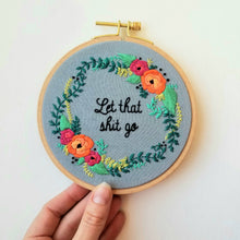 Load image into Gallery viewer, Rose Wreath Beginner Embroidery Kit
