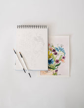 Load image into Gallery viewer, Floral Watercoloring Book - Outlines with Video Tutorials
