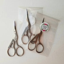 Load image into Gallery viewer, Classic stork hand embroidery scissors
