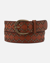 Load image into Gallery viewer, Demi | Oval Buckle Leather Studded Belt
