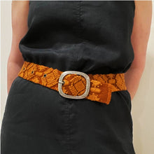 Load image into Gallery viewer, Terracotta Embroidered Wool Belt
