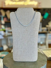 Load image into Gallery viewer, 18K Rhodium Choker Necklace with Princess Cut CZ
