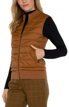 Load image into Gallery viewer, Liverpool Los Angeles Sleeveless Quilted Front a full Zip Sweater Vest
