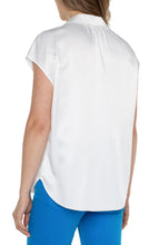 Load image into Gallery viewer, Liverpool Los Angeles Button Front Dolman Sleeve Blouse in White
