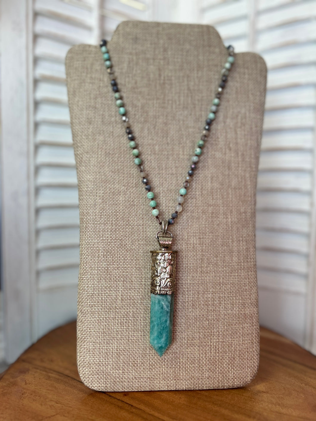 Peak Designs Long Amazonite Necklace