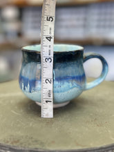 Load image into Gallery viewer, Pottery by Lori Blue Speckled Drippy Mug
