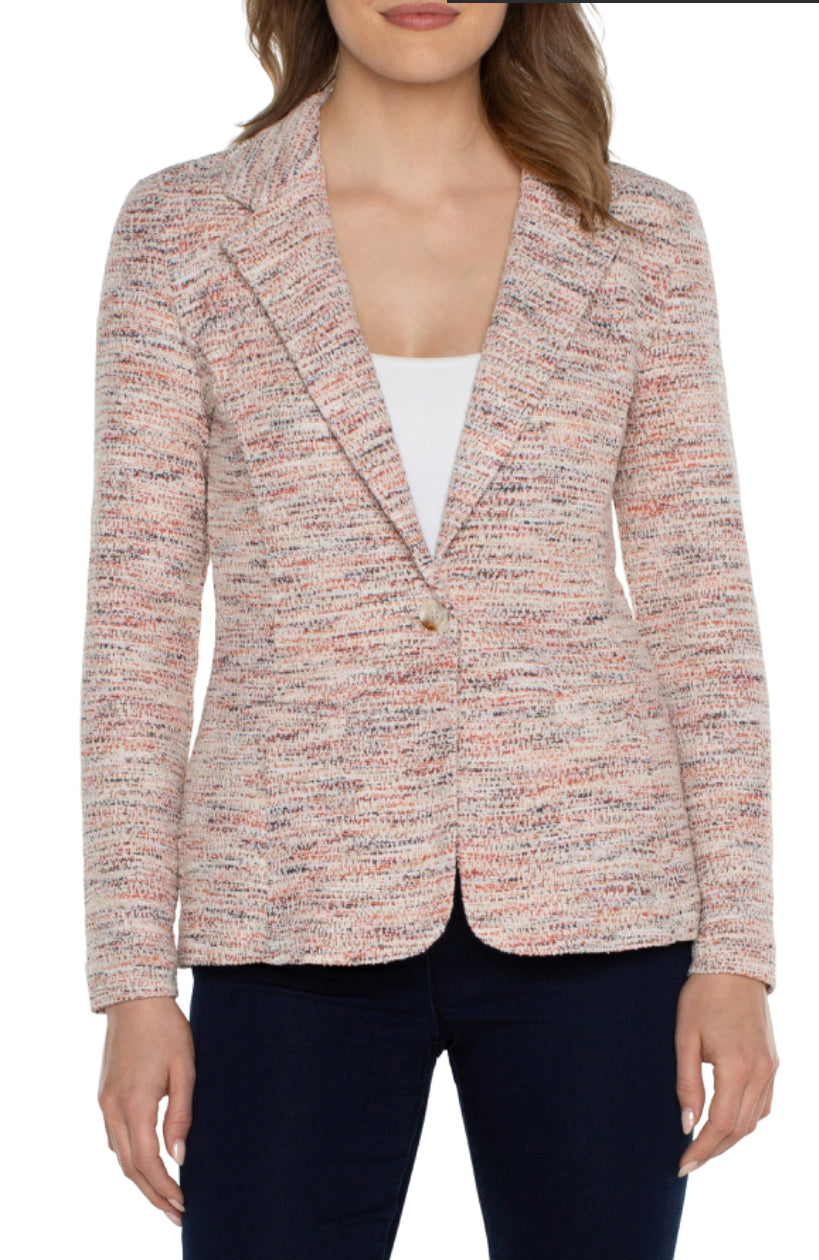Liverpool Los Angeles Lava Flow Boucle Fitted Blazer