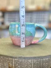 Load image into Gallery viewer, Pottery by Lori Pink &amp; Green Iridescent Mug
