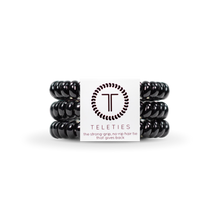 Load image into Gallery viewer, Spiral Hair Coils | Small | Jet Black Hair Ties
