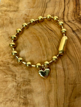 Load image into Gallery viewer, Locally Made Ball Chain Bracelet with Heart Charm

