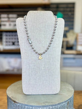 Load image into Gallery viewer, Silver Ball Chain Necklace with Gold Heart Pendant

