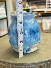 Load image into Gallery viewer, Pottery by Lori Blue Drippy Vase
