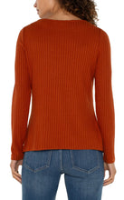 Load image into Gallery viewer, Liverpool Los Angeles Long Sleeve Boat Neck Knit Top in Cedar
