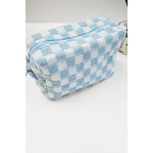 Load image into Gallery viewer, Checkered Knitted Cosmetic Bag
