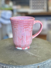 Load image into Gallery viewer, Pottery by Lori Pink Drippy Mug
