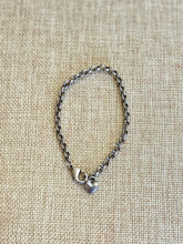 Load image into Gallery viewer, Silver Chain With Silver Heart Lock Bracelet
