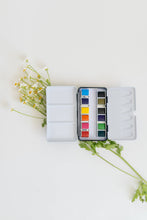 Load image into Gallery viewer, 12 Color Mini-Travel Watercolor Paint Palette
