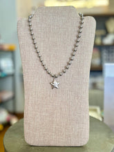 Load image into Gallery viewer, Silver Ball Chain with Silver Star Pendant

