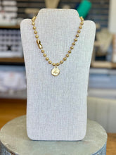 Load image into Gallery viewer, Gold Ball Chain Necklace with Gold Bee Pendant
