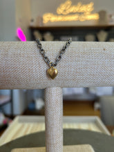 Load image into Gallery viewer, Silver Chain With Gold Heart Bracelet
