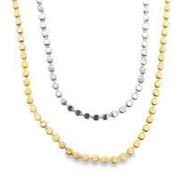 Load image into Gallery viewer, 18K Flat Rhodium Filled Ball Disc Chain
