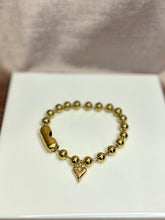 Load image into Gallery viewer, Locally Made Ball Chain Bracelet with Heart Charm

