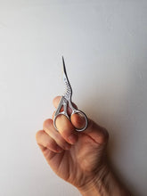 Load image into Gallery viewer, Classic stork hand embroidery scissors

