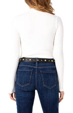 Load image into Gallery viewer, Liverpool Los Angeles Mock Neck Long Sleeve Knit Top in Snow
