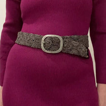 Load image into Gallery viewer, Midnight Oasis Embroidered Wool Belt
