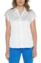 Load image into Gallery viewer, Liverpool Los Angeles Button Front Dolman Sleeve Blouse in White
