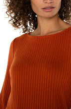 Load image into Gallery viewer, Liverpool Los Angeles Long Sleeve Boat Neck Knit Top in Cedar
